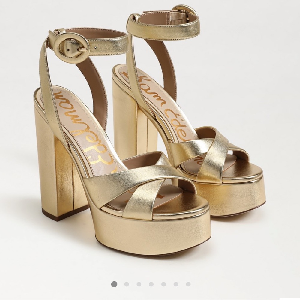 Sam Edelman Gold Platform Heels